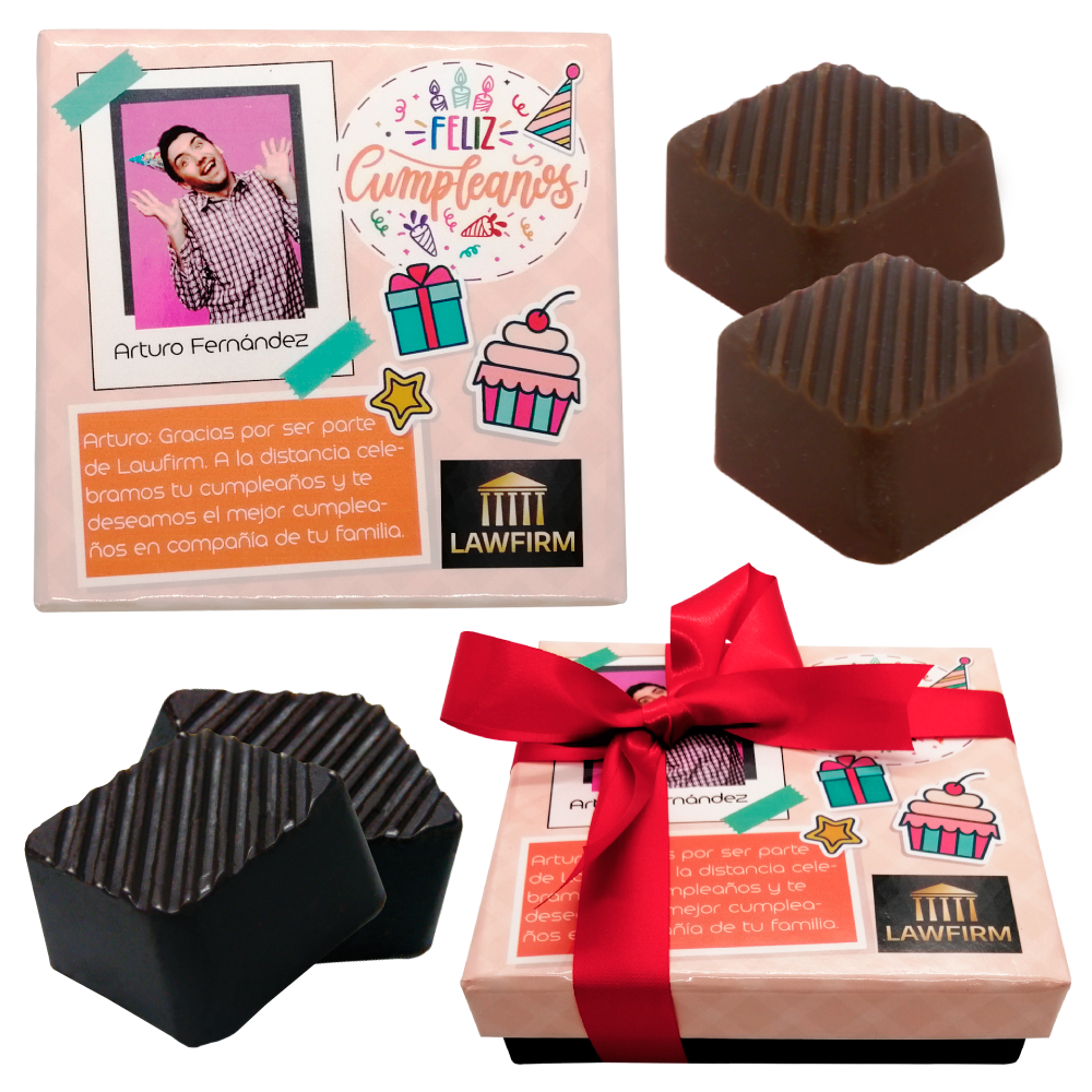 Caja Regalo Chocolatinas Personalizada Feliz Cumpleaños